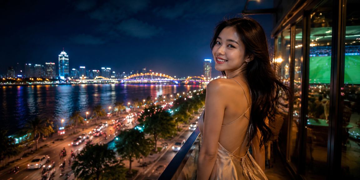Người hâm mộ theo dõi cá cược bóng đá tại bãi biển Đà Nẵng buổi tối