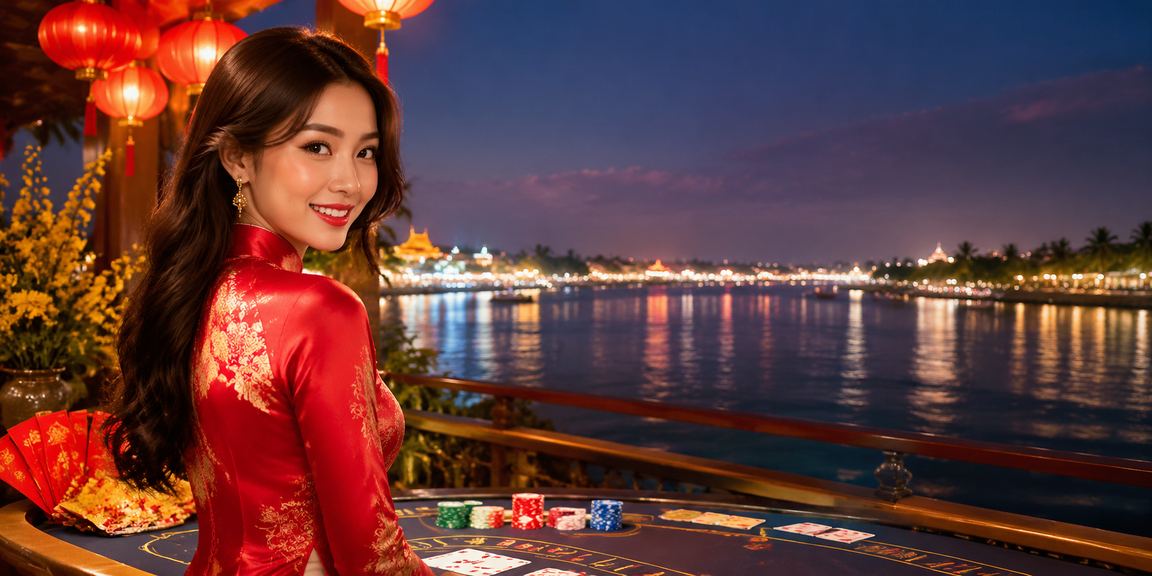 Bàn baccarat phong cách đèn lồng sông Mê Kông tại apa7