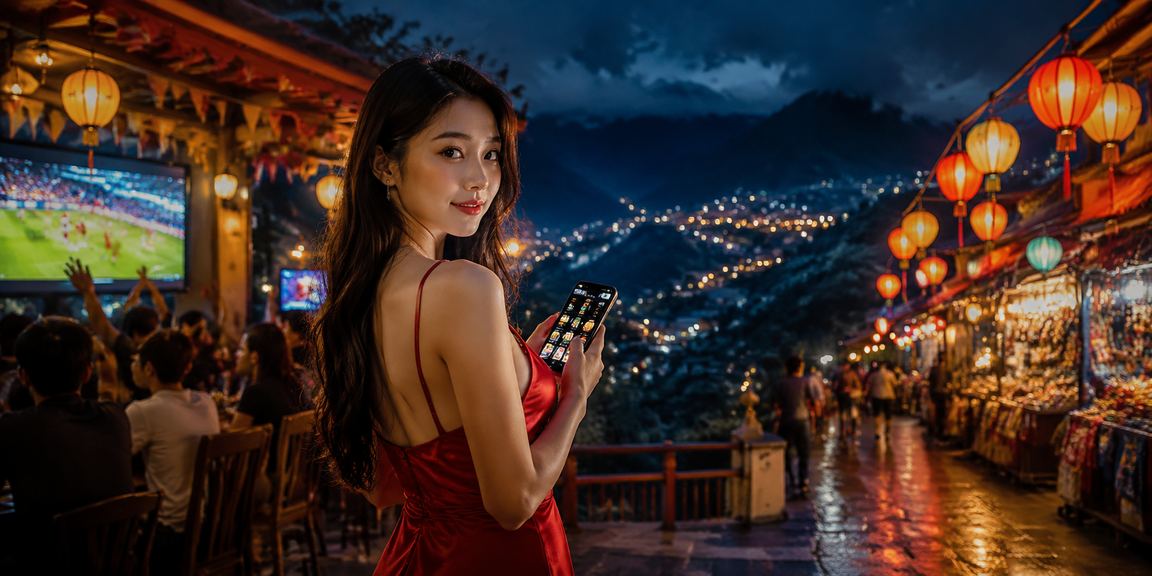 Người dùng nhận thưởng đăng ký tại chợ đêm Sa Pa qua điện thoại